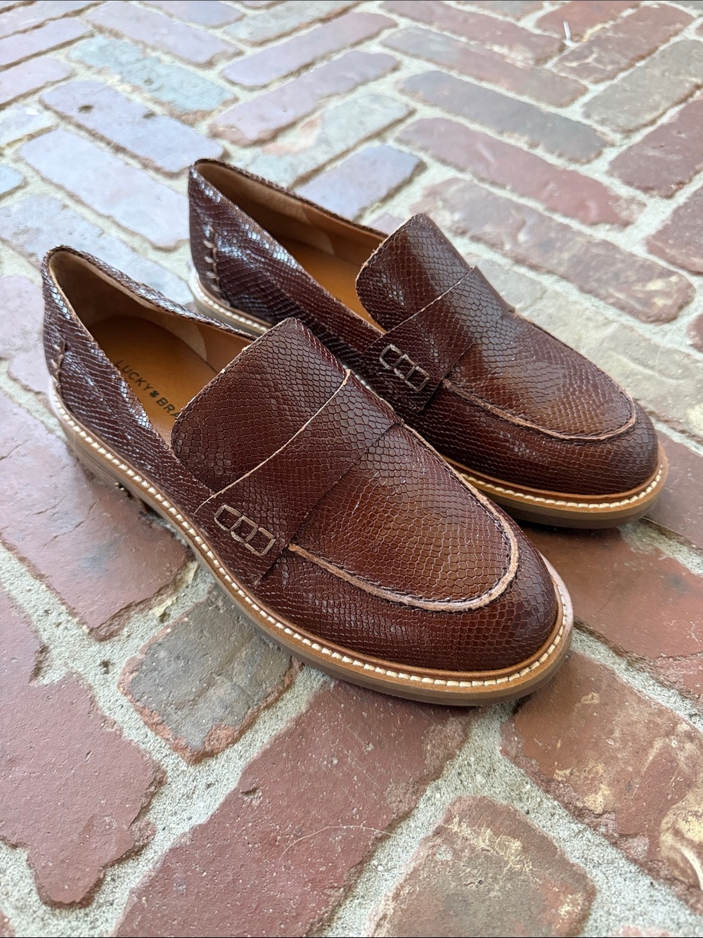 Lucky Brand Salima Tailored Flat Leather Loafers